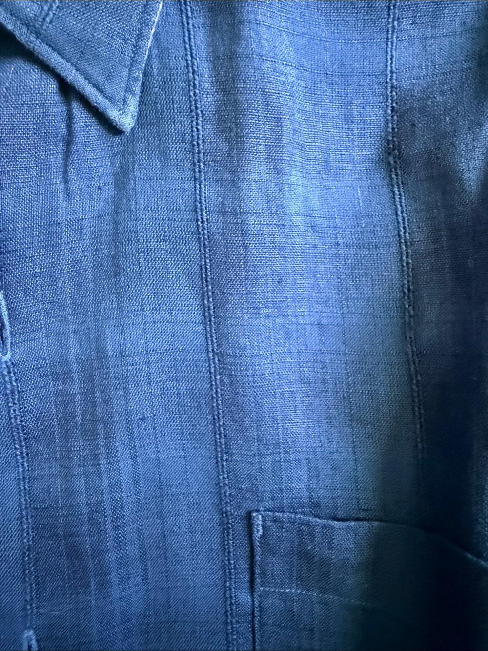 EUC Tommy Bahama Navy Blue Textured Button-Front Shirt - Picture 4 of 10